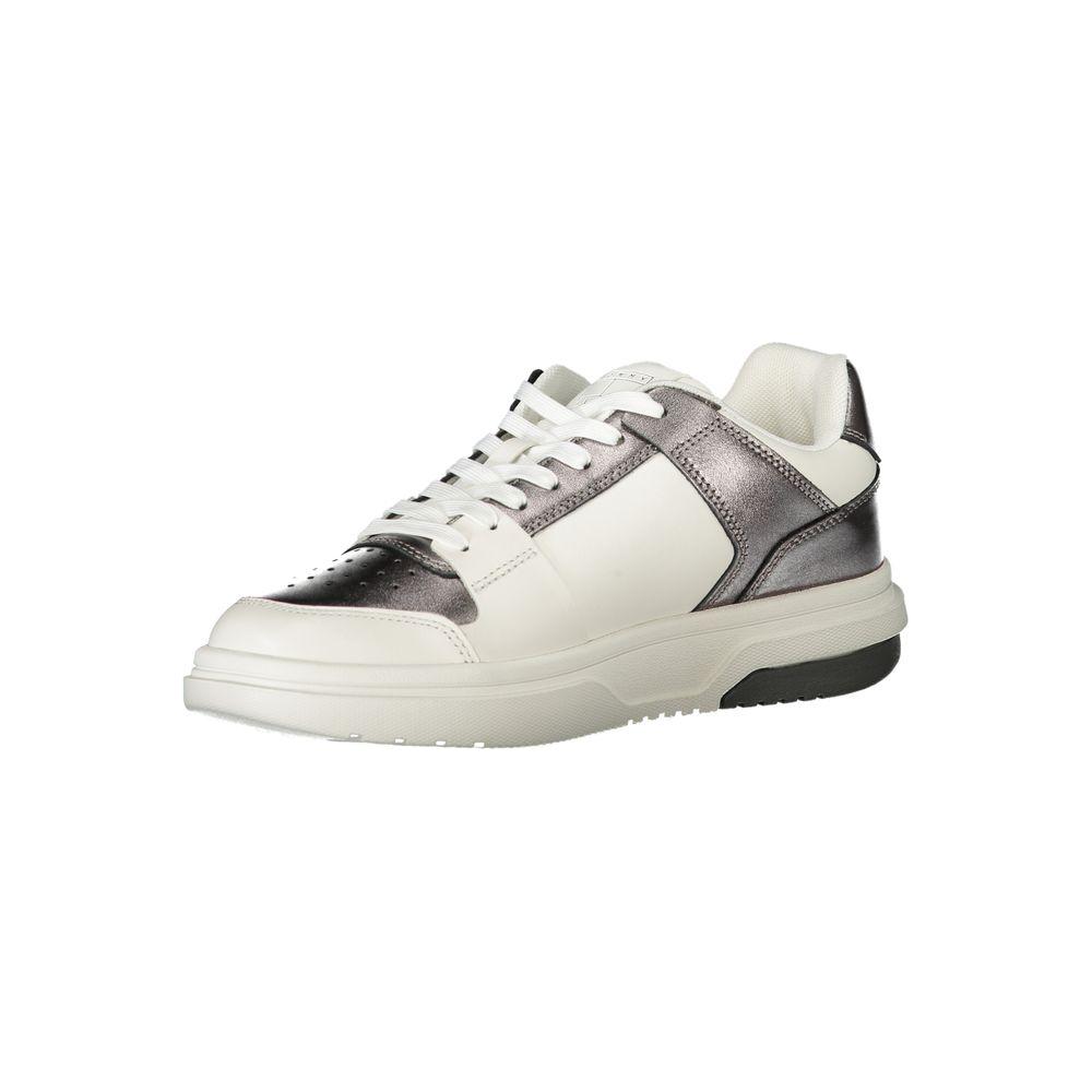 Tommy Hilfiger White Polyethylene Women Sneaker Tommy Hilfiger Light Gray