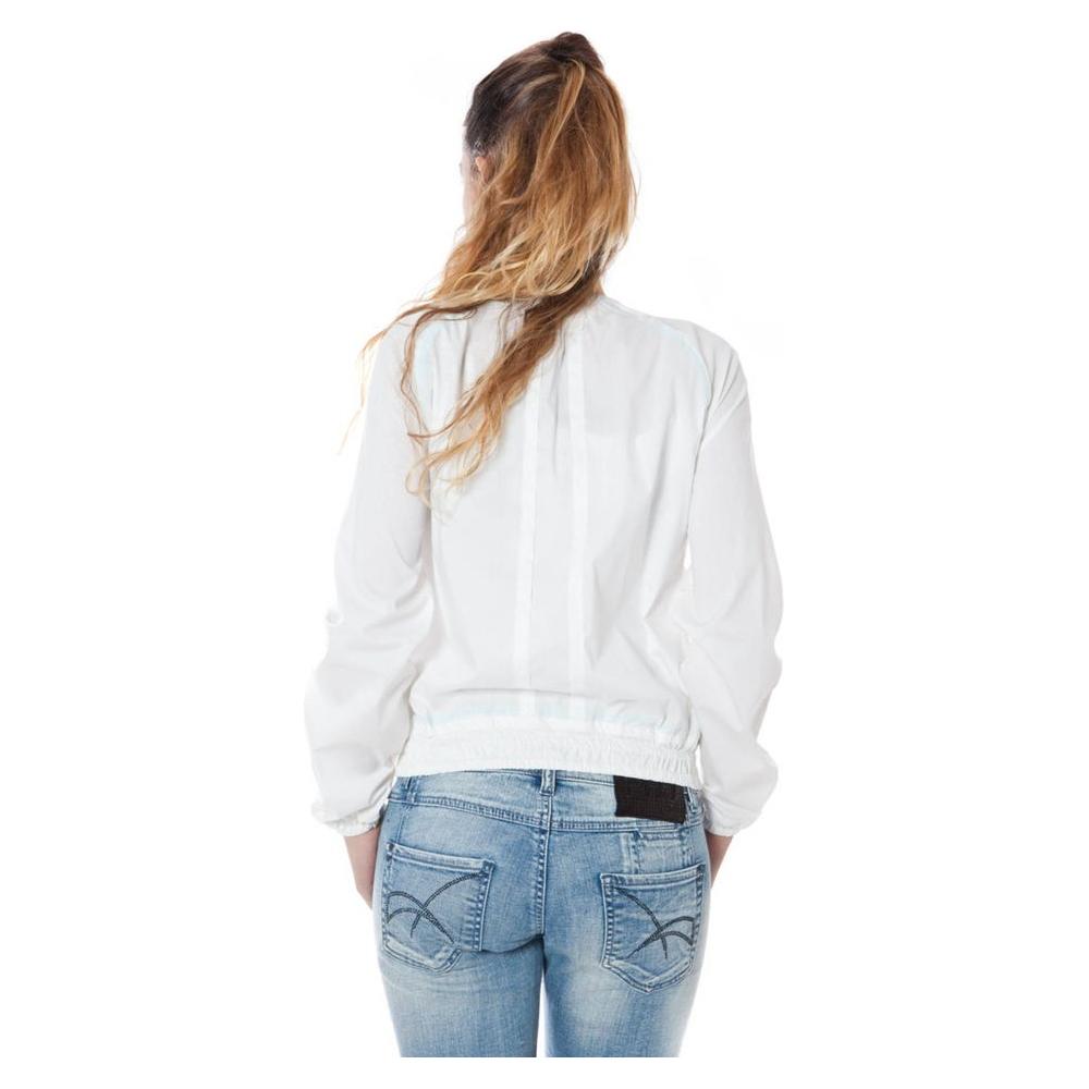 Phard White Cotton Jackets & Coat Phard Light Gray