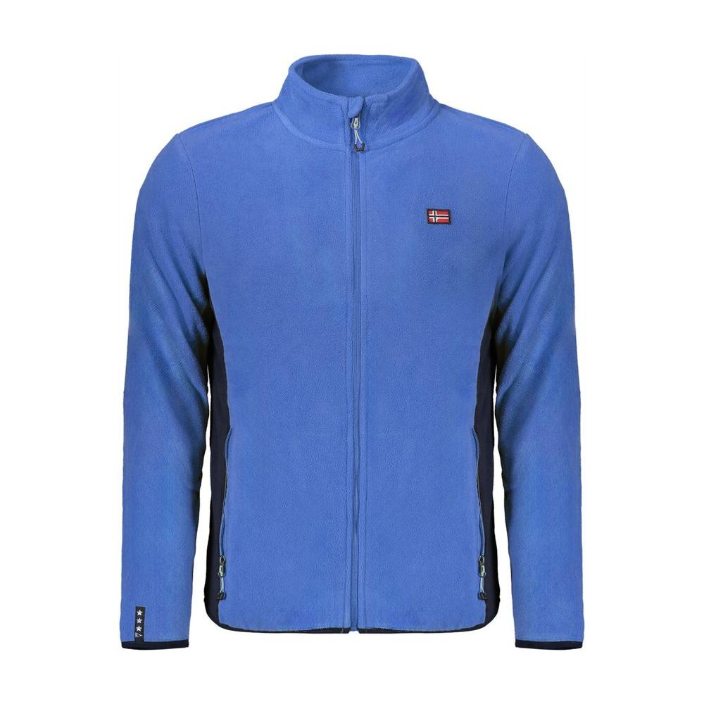 Norway 1963 Blue Polyester Men Sweater Norway 1963 Steel Blue