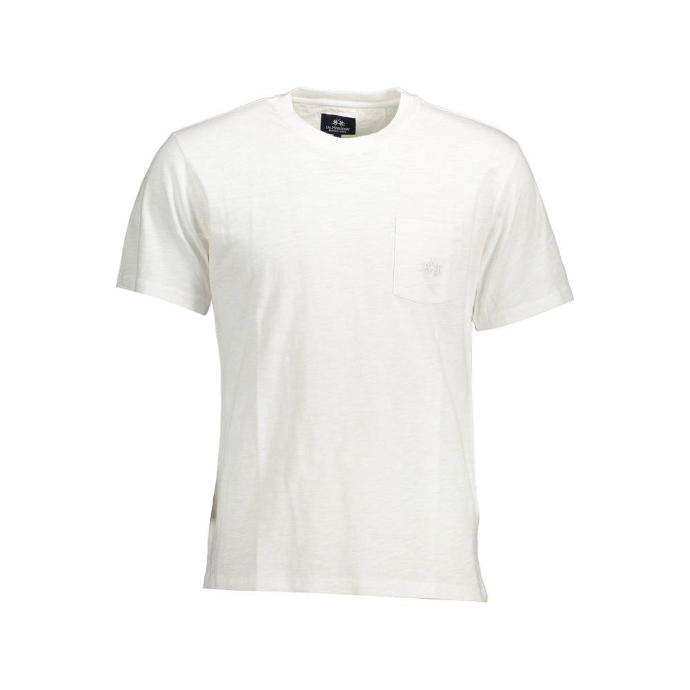 La Martina White Cotton Men T-Shirt La Martina Beige