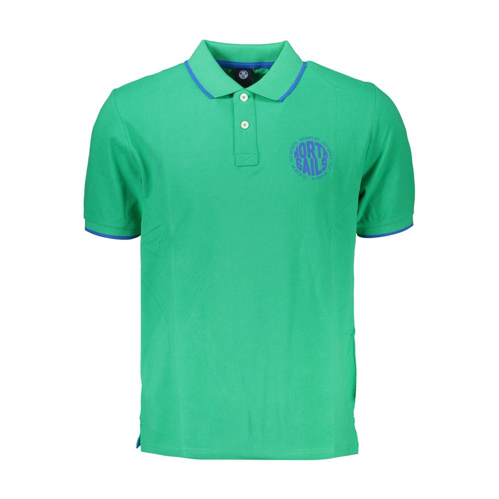 North Sails Green Cotton Polo Shirt North Sails Medium Sea Green