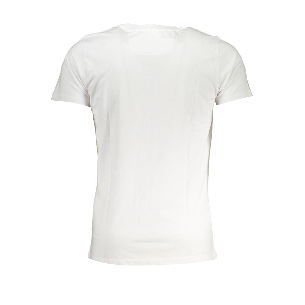 Cavalli Class White Cotton T-Shirt Cavalli Class Beige