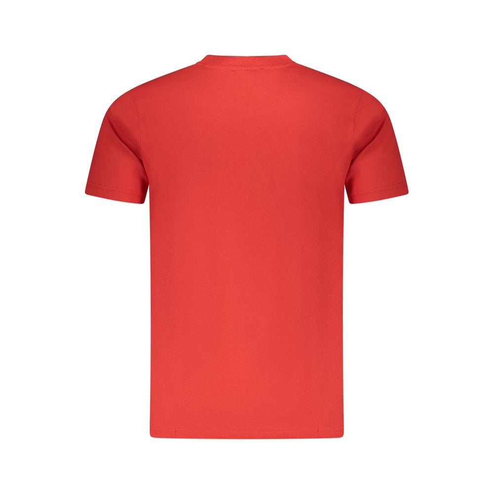 Cavalli Class Red Cotton Men T-Shirt Cavalli Class Tomato