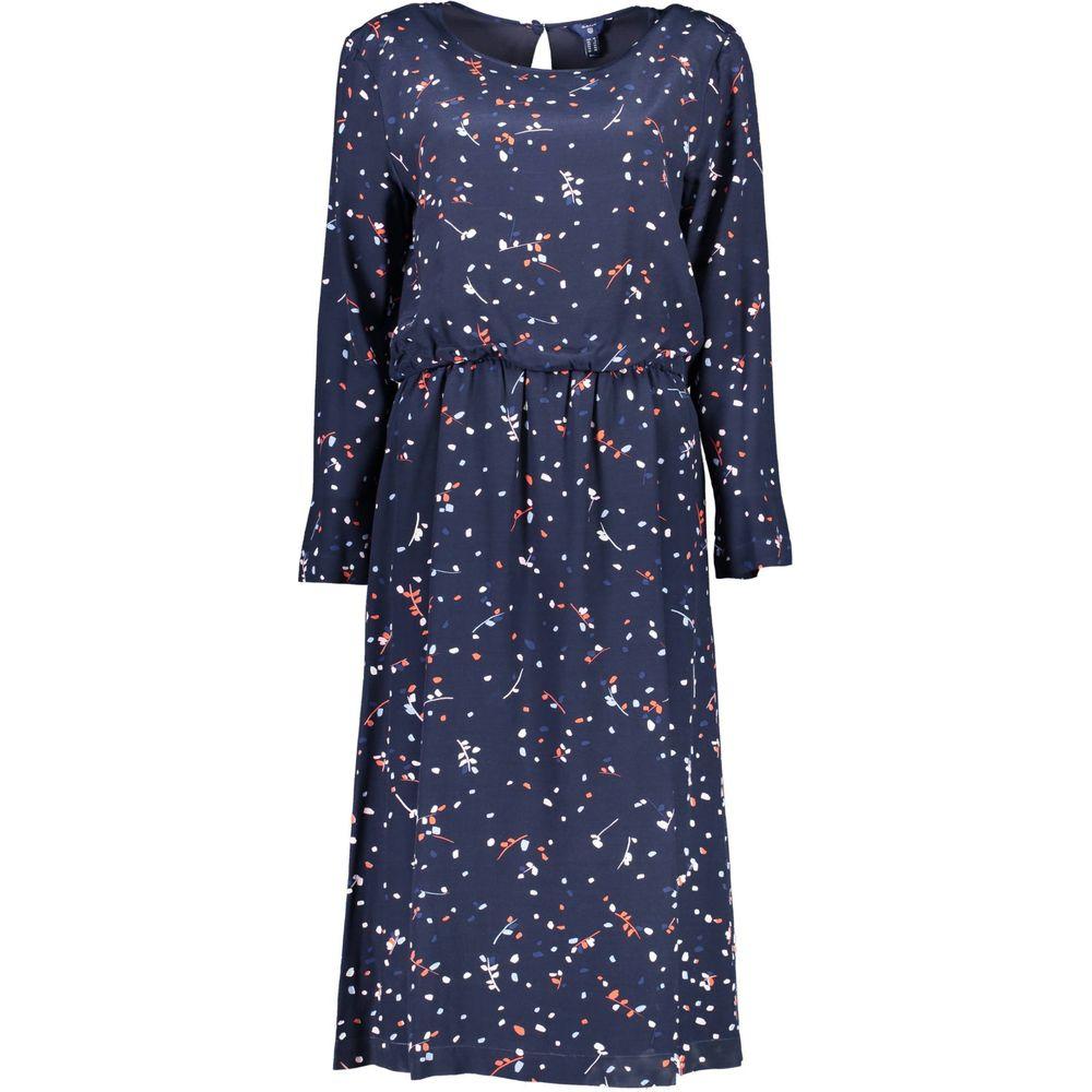 Gant Blue Viscose Women Dress Gant Dark Slate Gray