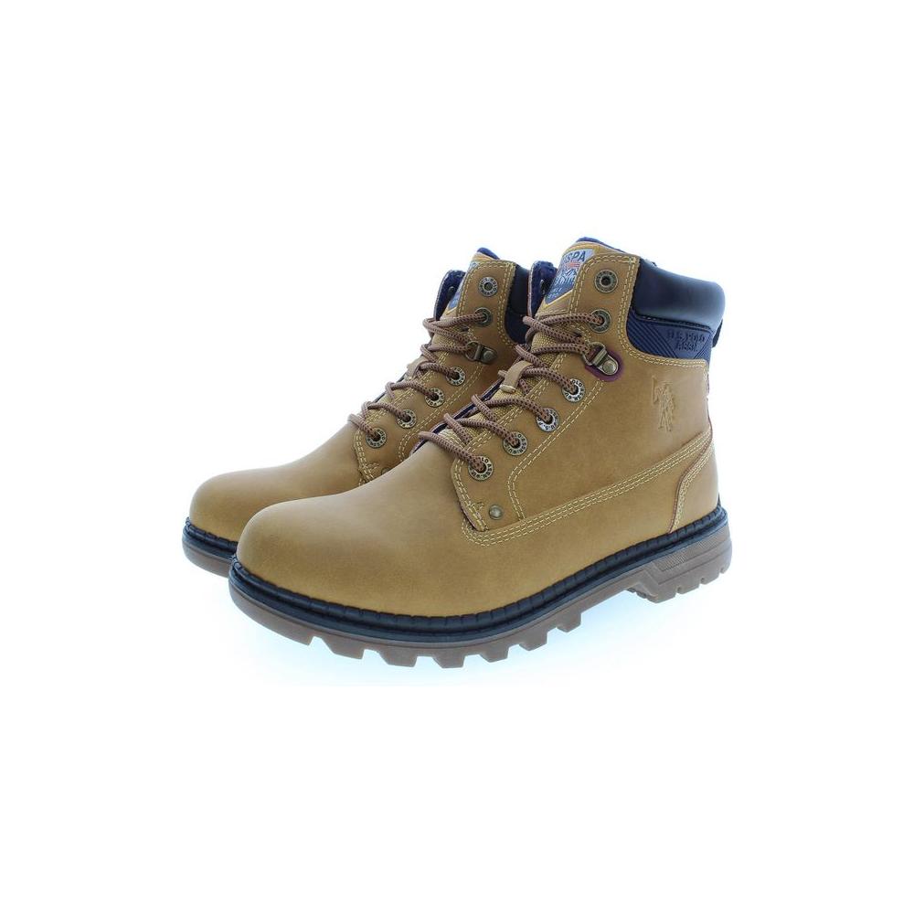 U.S. POLO ASSN. Beige Polyester Men Boot U.S. POLO ASSN. Dim Gray