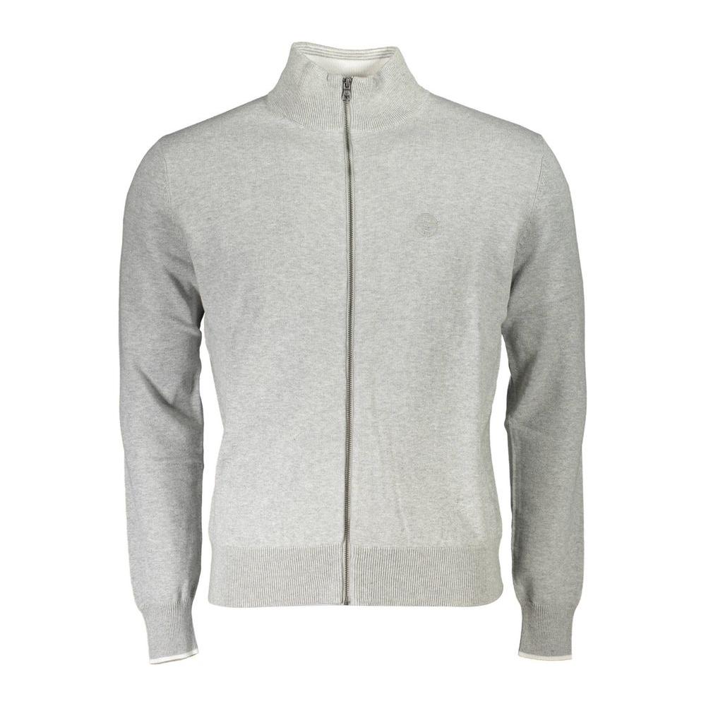 North Sails Gray Cotton Men Sweater North Sails Gray