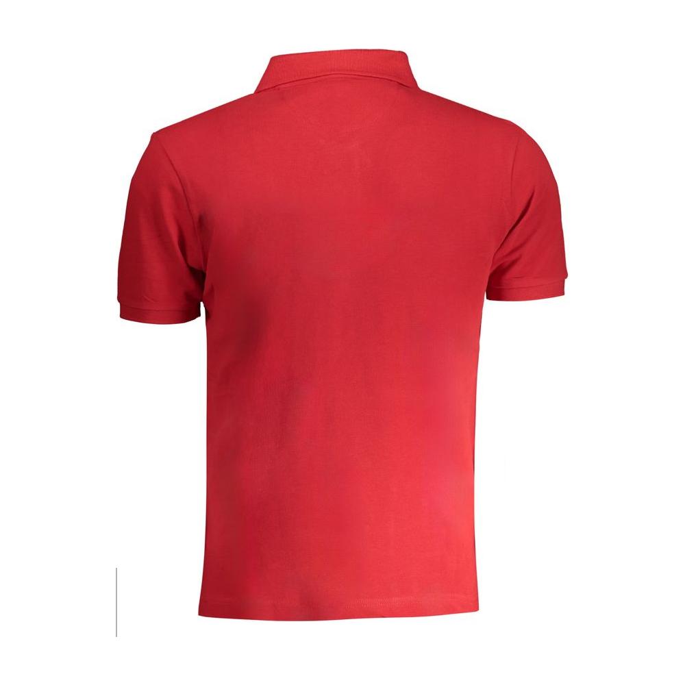 La Martina Red Cotton Polo Shirt La Martina Firebrick
