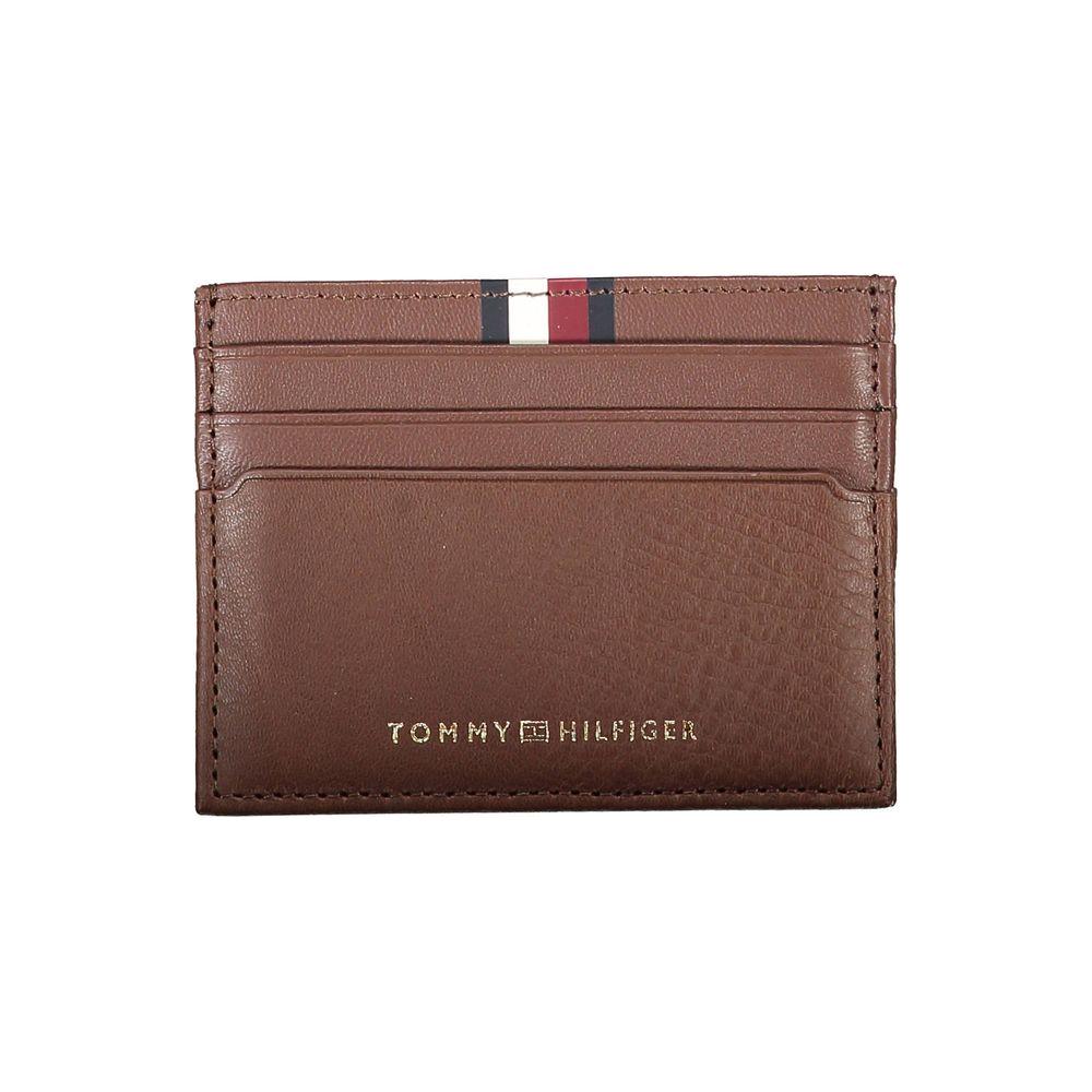 Tommy Hilfiger Brown Leather Men Wallet Tommy Hilfiger Dim Gray