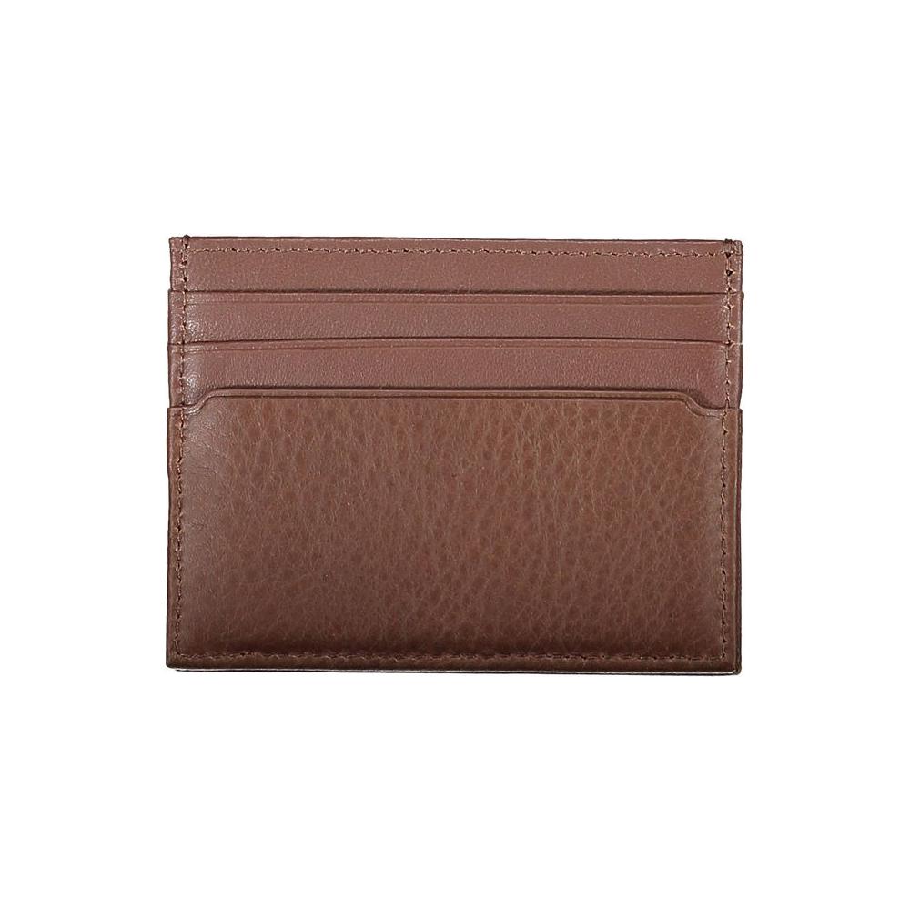 Tommy Hilfiger Brown Leather Men Wallet Tommy Hilfiger Dim Gray