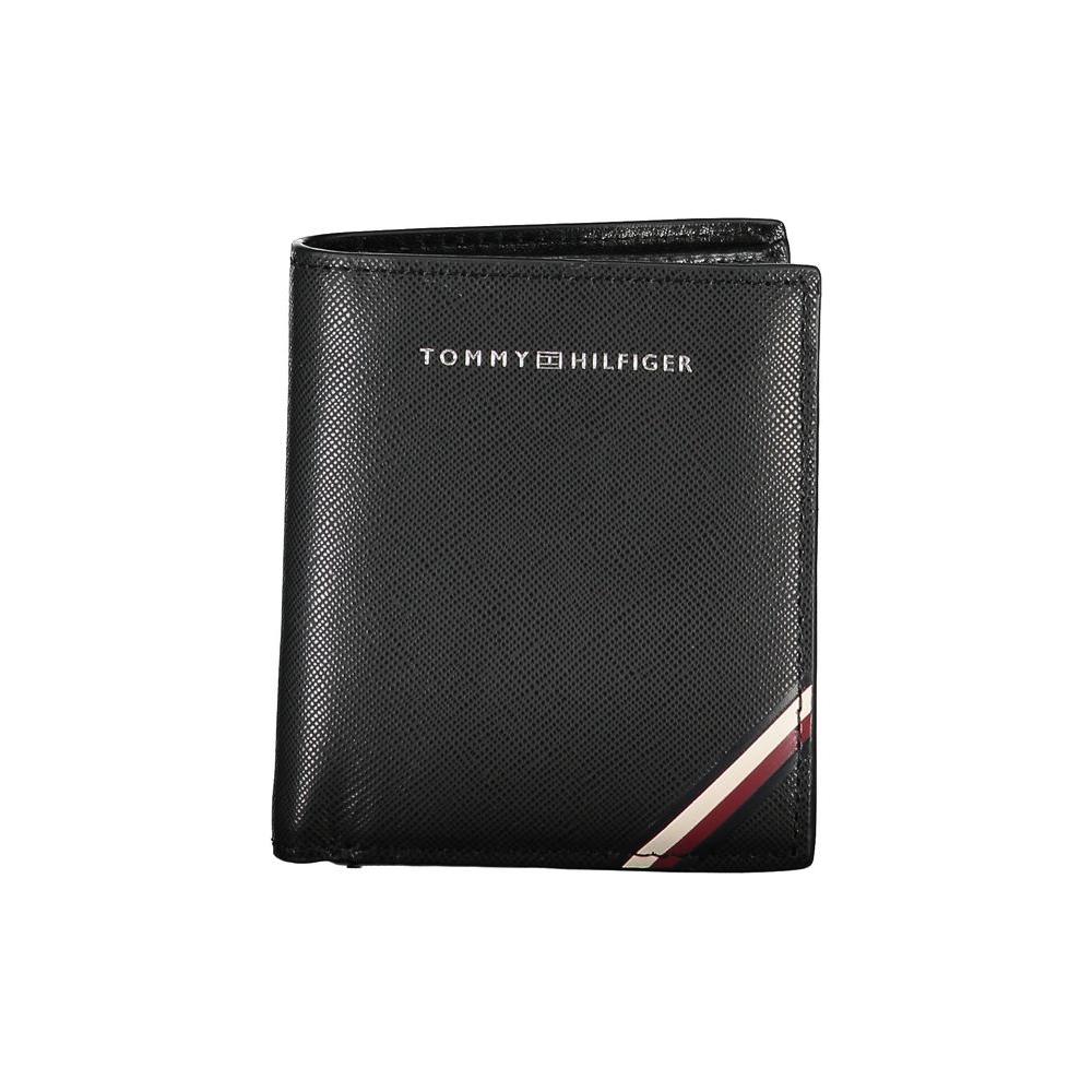 Tommy Hilfiger Black Leather Men Wallet Tommy Hilfiger Dark Slate Gray