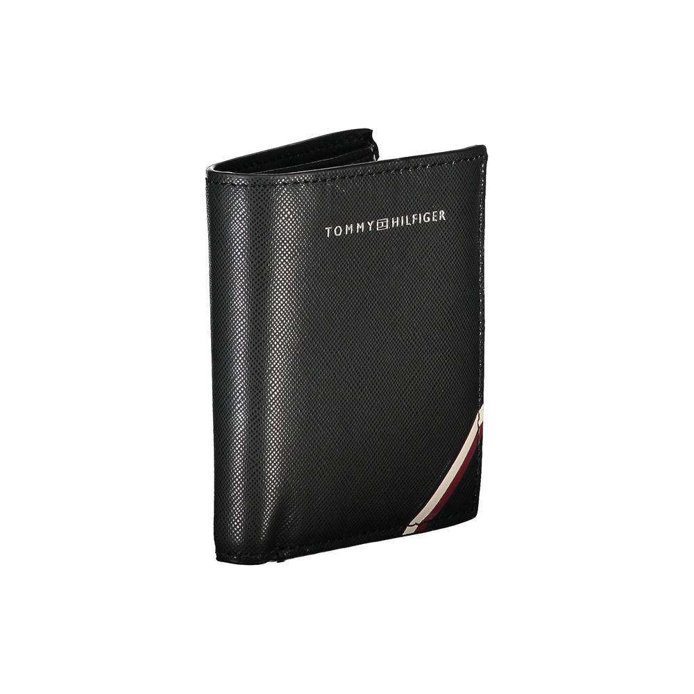 Tommy Hilfiger Black Leather Men Wallet Tommy Hilfiger Dark Slate Gray