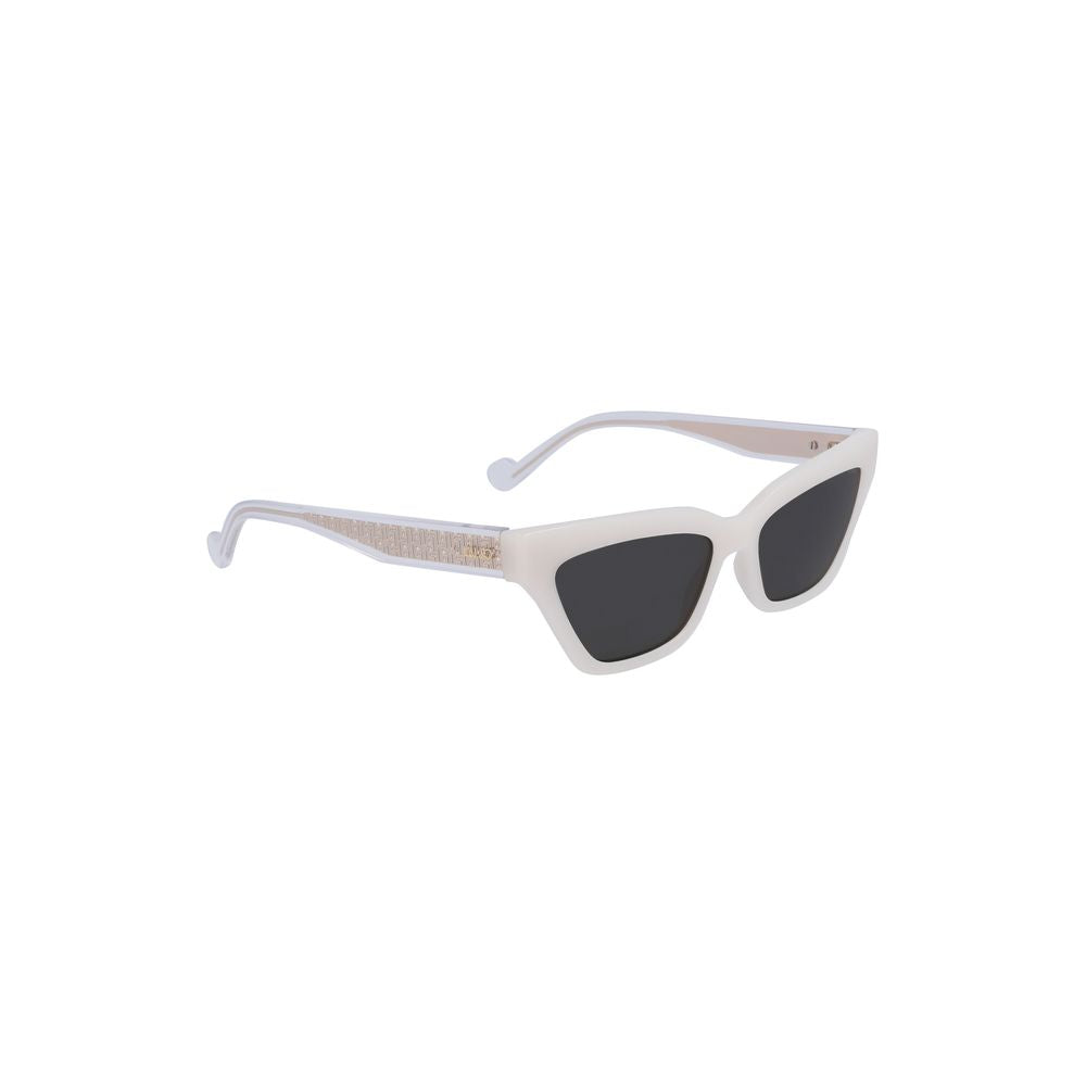 Liu Jo White Injected Women Sunglass Liu Jo Dark Slate Gray