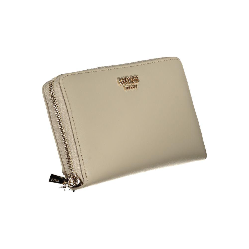 Guess Jeans Beige Polyethylene Wallet Guess Jeans Rosy Brown
