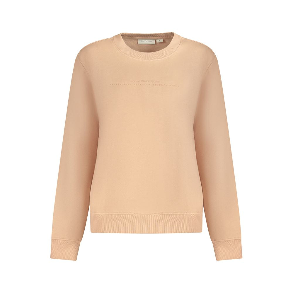 Calvin Klein Pink Cotton Women Sweater Calvin Klein Tan