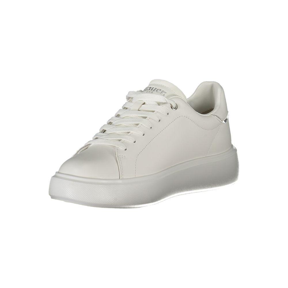 Blauer White Leather Women Sneaker Blauer Gray