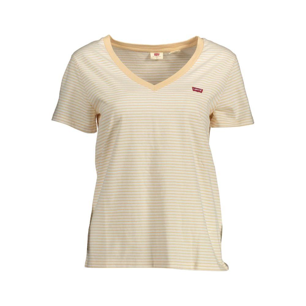 Levi's Beige Cotton Women T-Shirt Levi's Gray