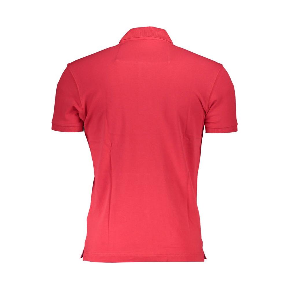 La Martina Red Cotton Men Polo Shirt La Martina Tomato