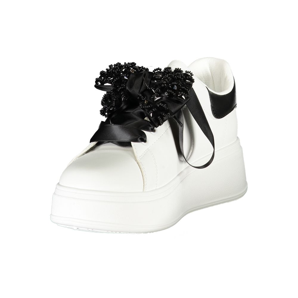 Laura Biagiotti White Polyester Women Sneaker Laura Biagiotti Beige