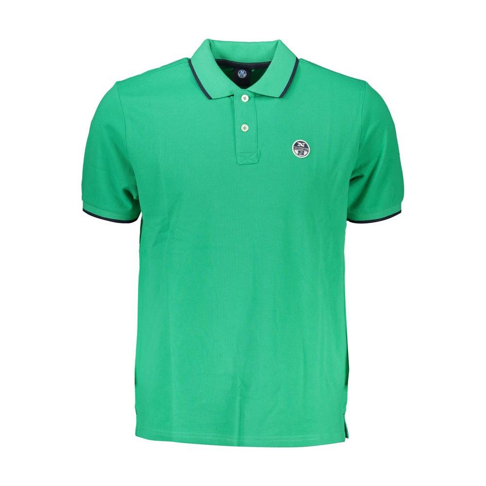 North Sails Green Cotton Polo Shirt North Sails Medium Sea Green