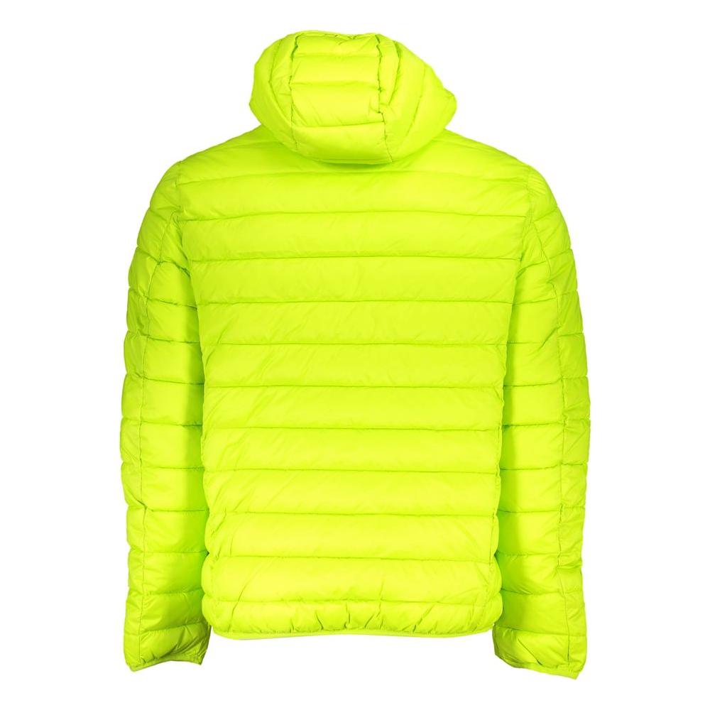 Norway 1963 Chic Green Polyamide Hooded Jacket Norway 1963 Green Yellow