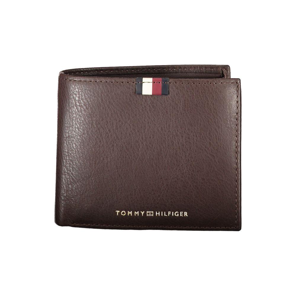 Tommy Hilfiger Brown Leather Men Wallet Tommy Hilfiger Dark Slate Gray