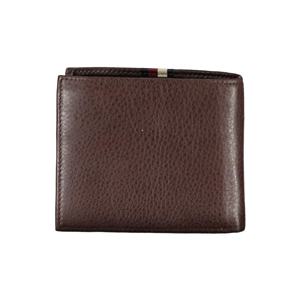 Tommy Hilfiger Brown Leather Men Wallet Tommy Hilfiger Dark Slate Gray