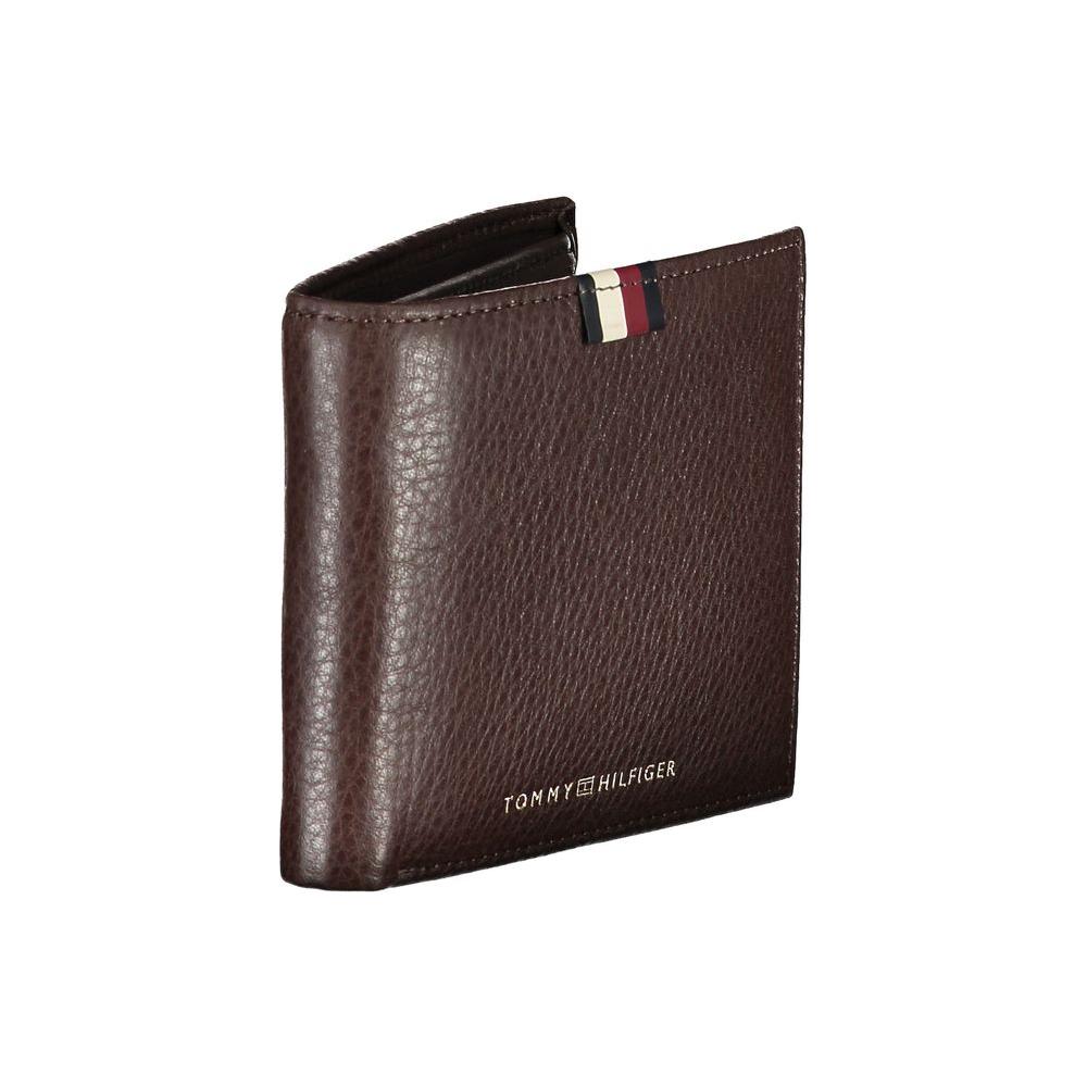 Tommy Hilfiger Brown Leather Men Wallet Tommy Hilfiger Dark Slate Gray