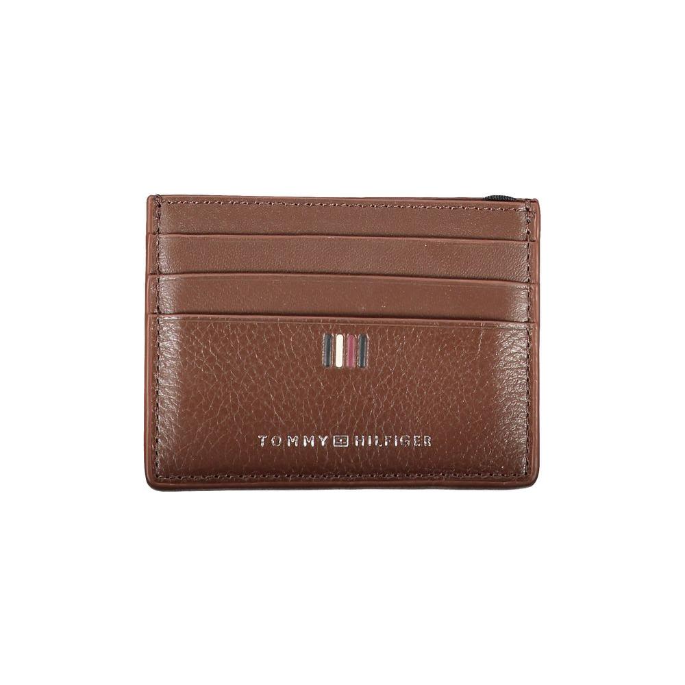 Tommy Hilfiger Sleek Leather Card Holder with Contrast Detailing Tommy Hilfiger Sienna