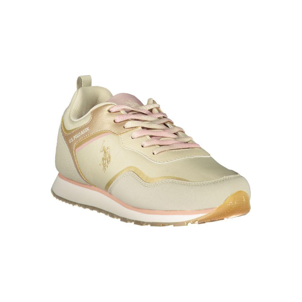 U.S. POLO ASSN. Beige Polyester Sneaker U.S. POLO ASSN. Gray
