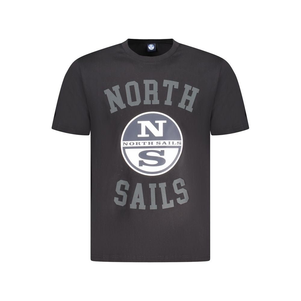 North Sails Black Cotton Men T-Shirt North Sails Dark Slate Gray