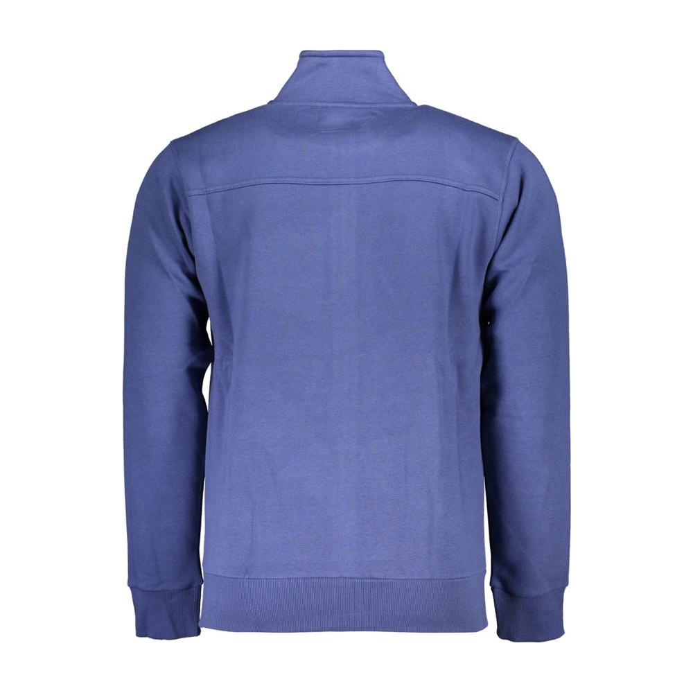 U.S. Grand Polo Classic Blue Zippered Sweatshirt with Embroidery U.S. Grand Polo Slate Gray