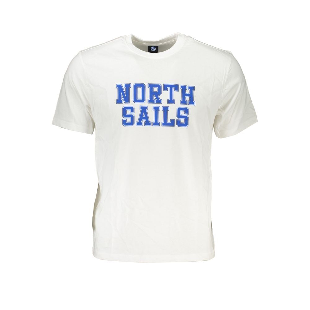 North Sails White Cotton T-Shirt North Sails Beige