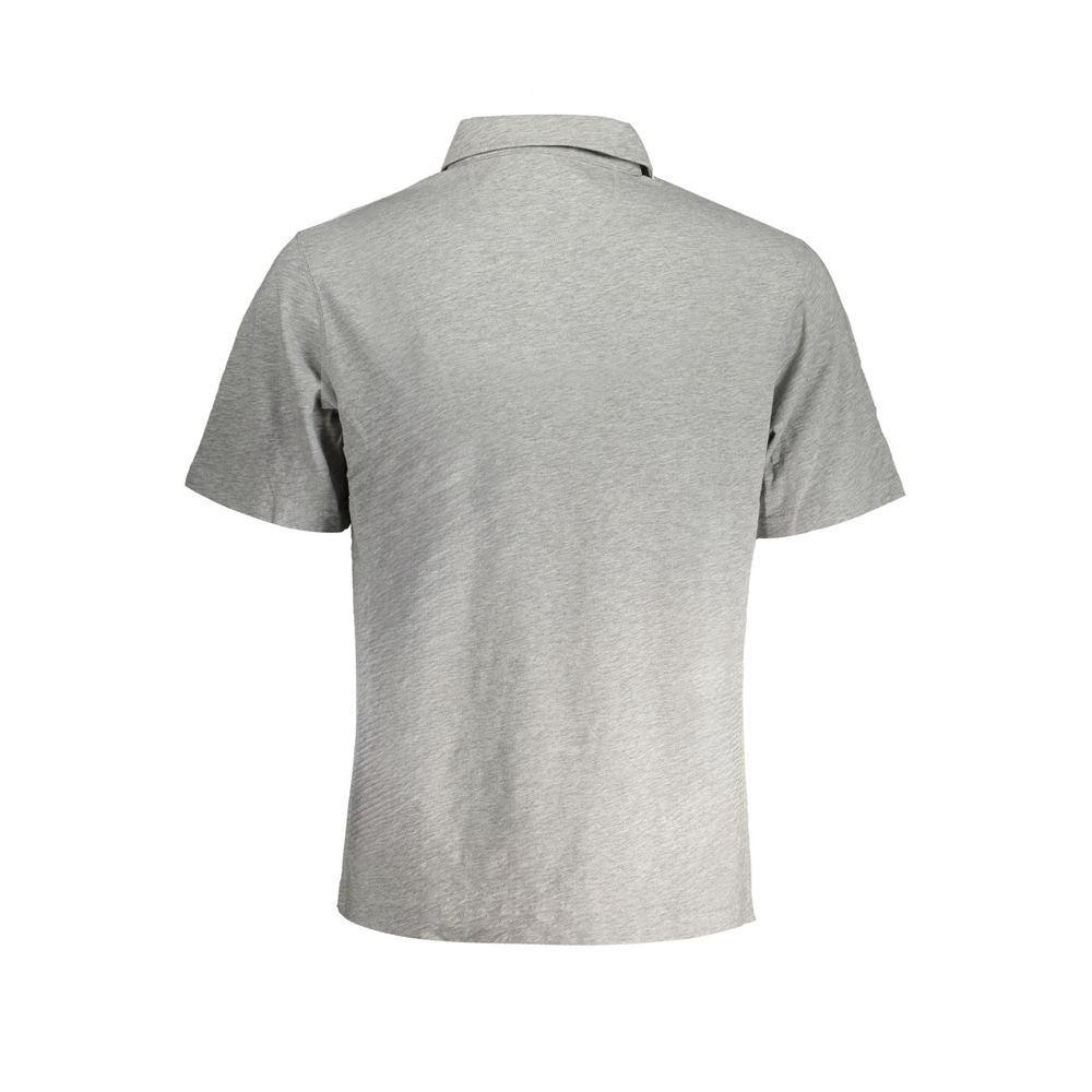 La Martina Gray Cotton Men Polo Shirt La Martina Dark Gray