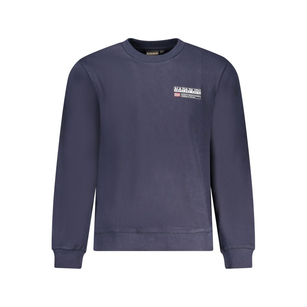 Napapijri Blue Cotton Sweater Napapijri Dark Slate Gray