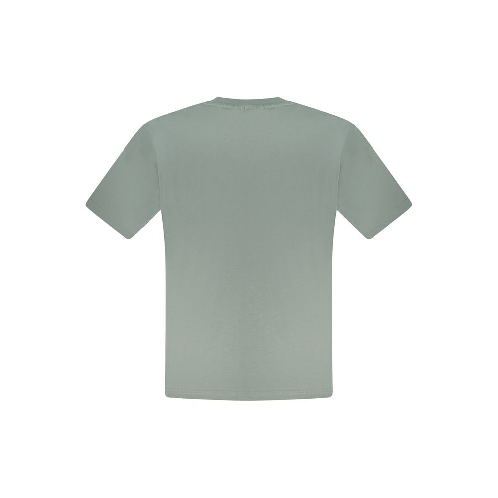 North Sails Green Cotton Men T-Shirt North Sails Dark Gray