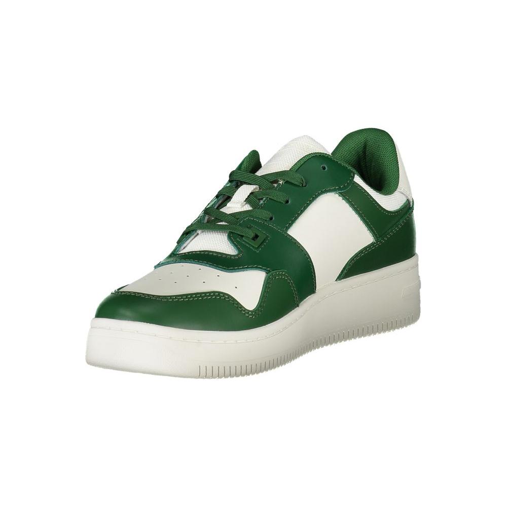 Tommy Hilfiger Green Leather Men Sneaker Tommy Hilfiger Dark Slate Gray