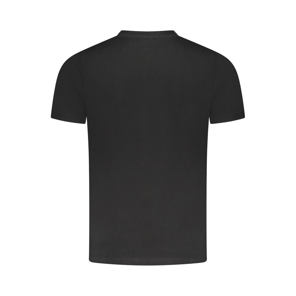 Cavalli Class Black Cotton Men T-Shirt Cavalli Class Dark Slate Gray