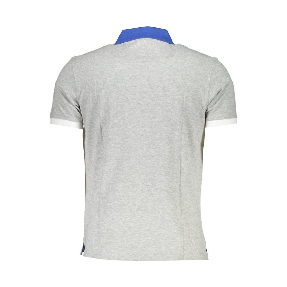 La Martina Gray Cotton Men Polo Shirt La Martina Light Gray