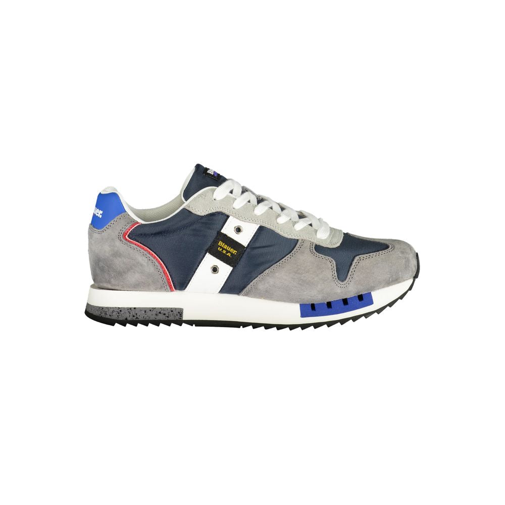 Blauer Gray Leather Men Sneaker Blauer Gray