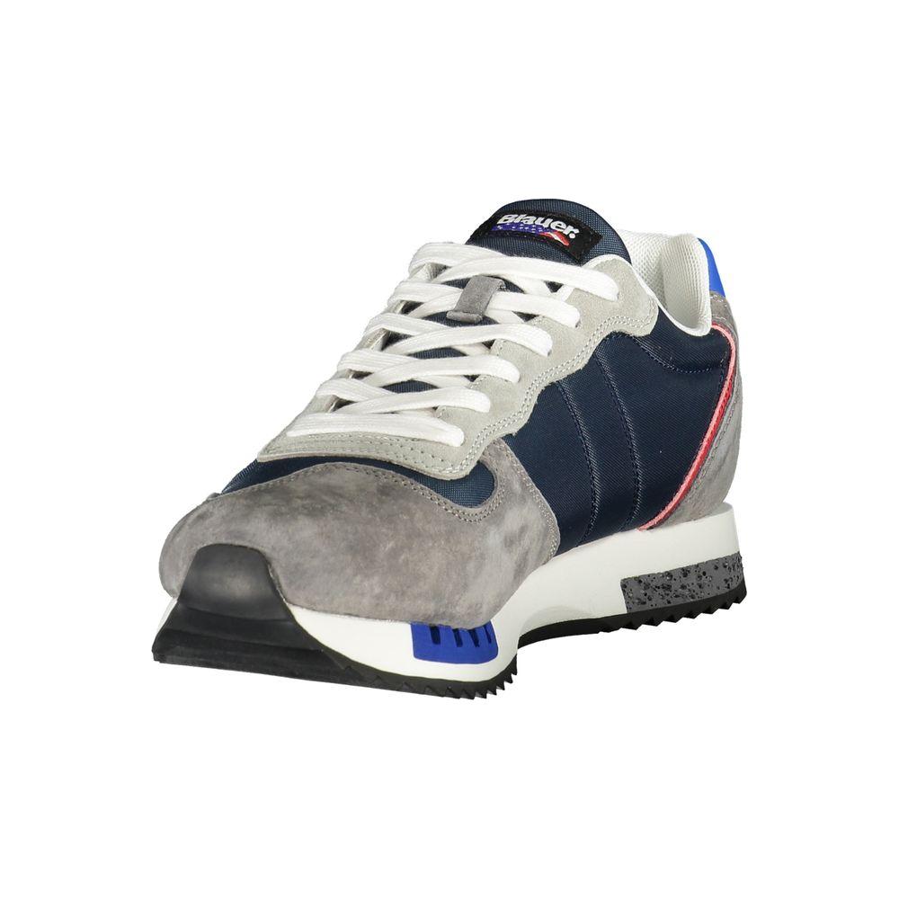 Blauer Gray Leather Men Sneaker Blauer Gray