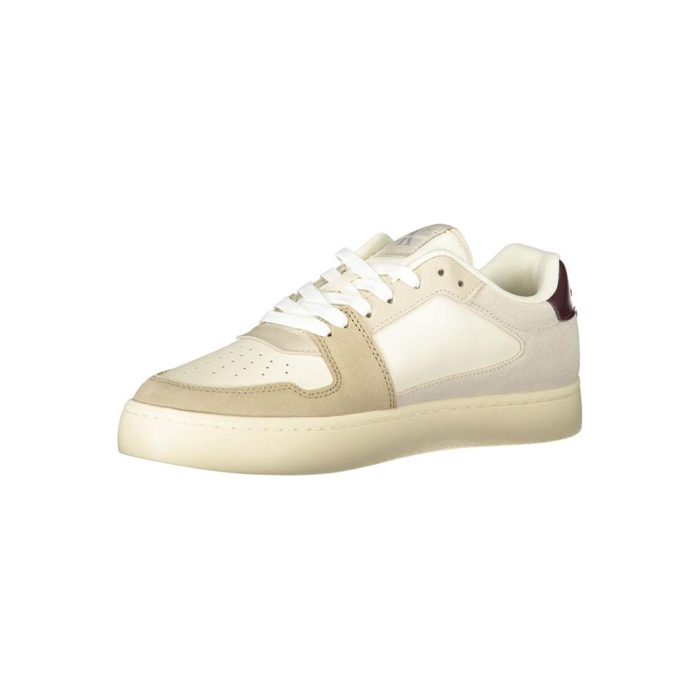 Calvin Klein Beige Polyester Men Sneaker Calvin Klein Light Gray
