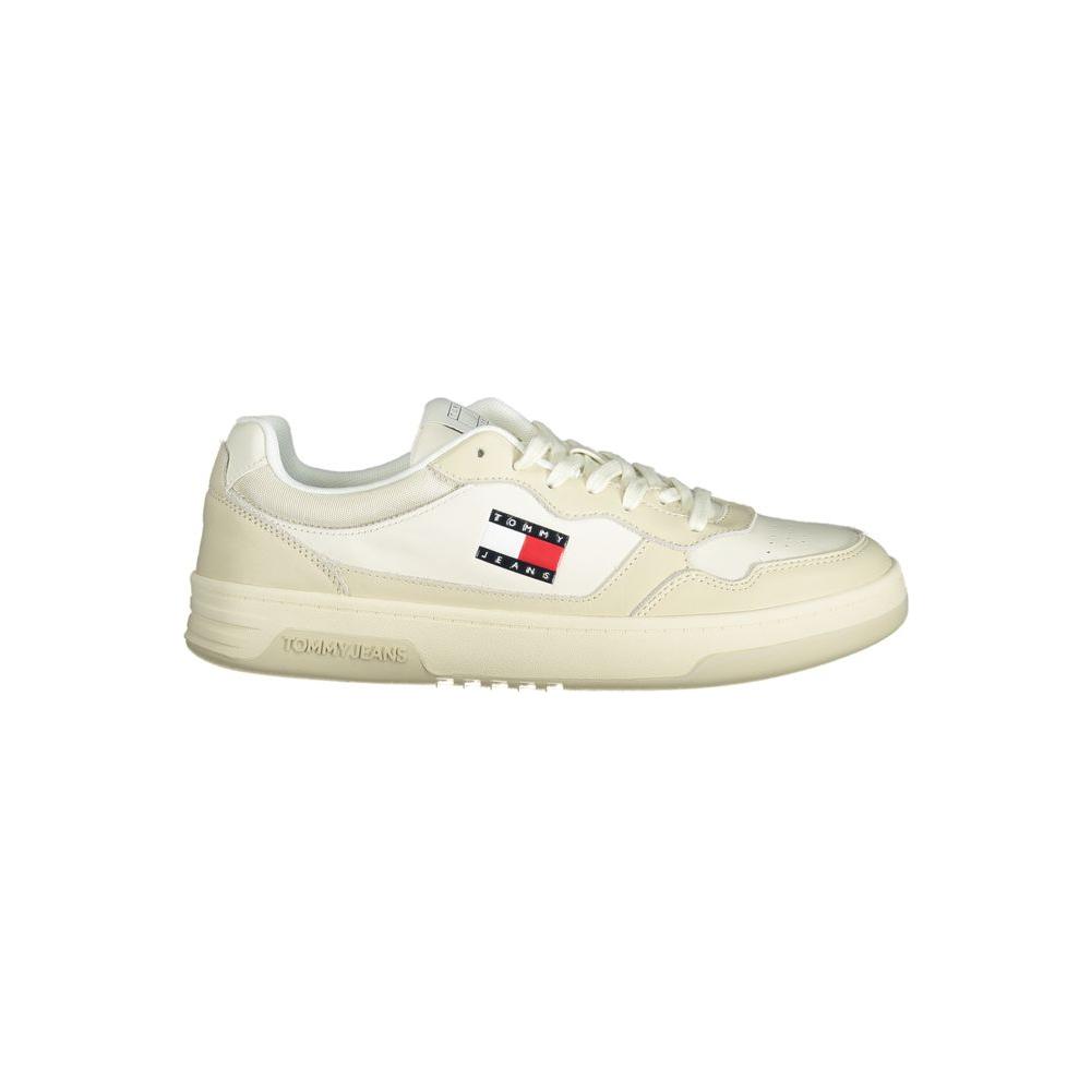 Tommy Hilfiger Beige Polyethylene Men Sneaker Tommy Hilfiger Light Gray