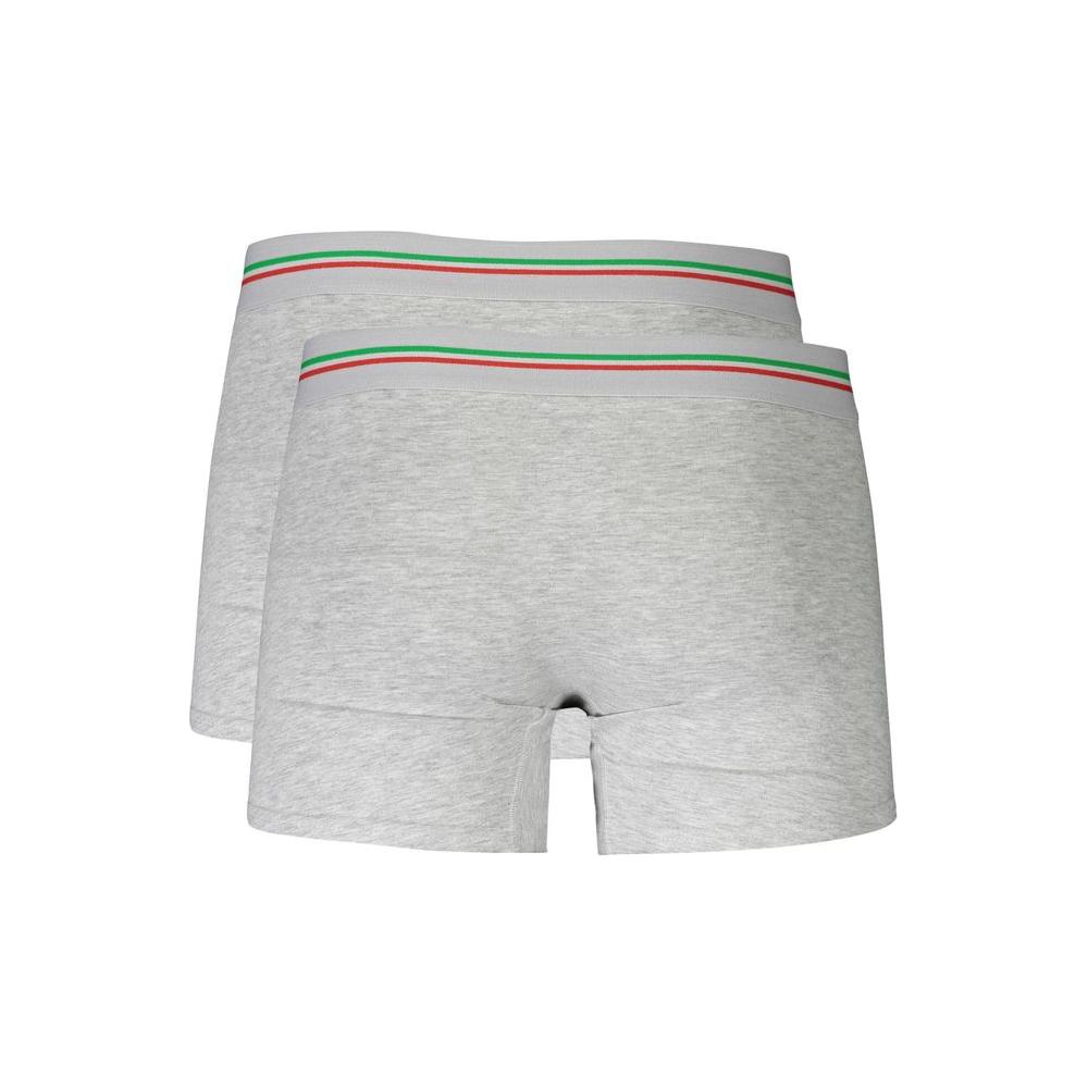 Aeronautica Militare Gray Cotton Men Boxer Short Aeronautica Militare Gray