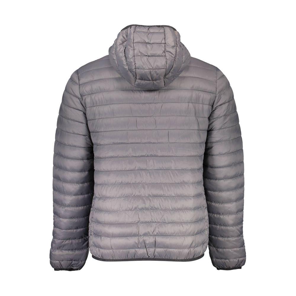 North Sails Gray Polyamide Men Jacket North Sails Light Slate Gray
