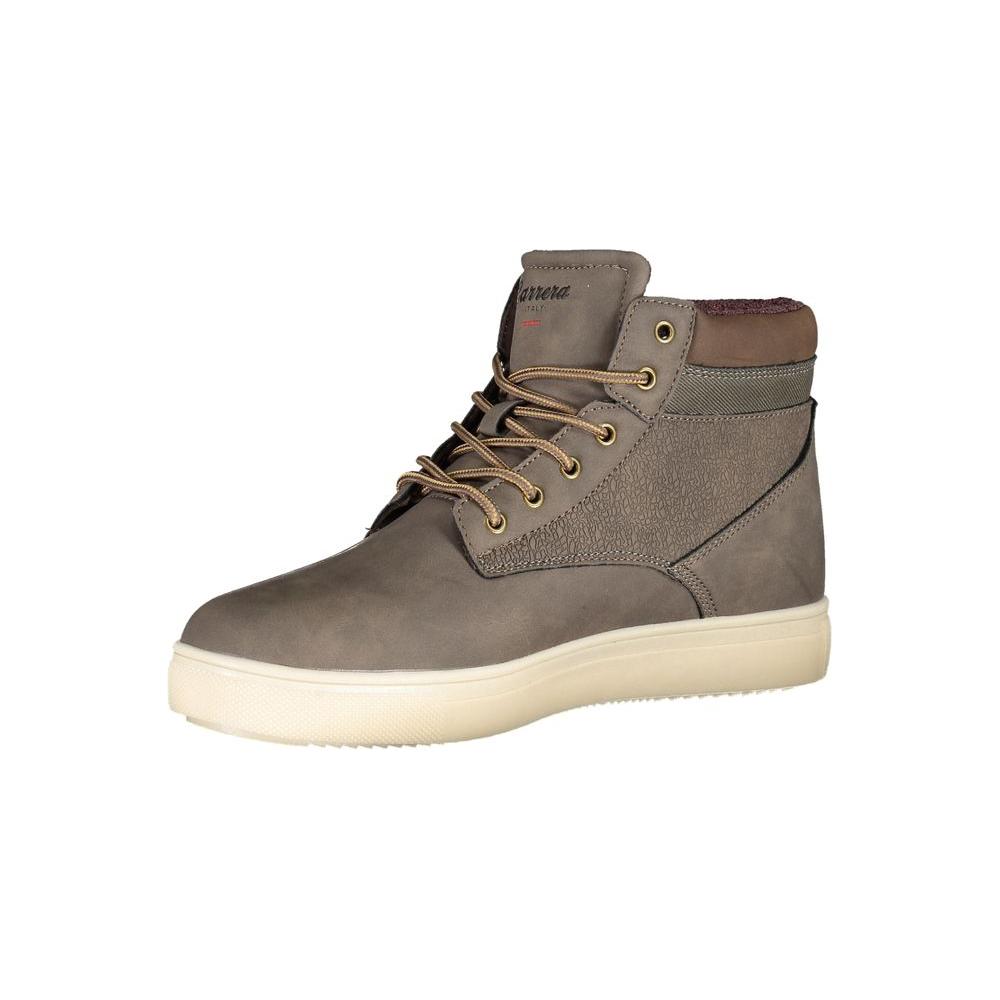 Carrera Chic Brown Lace-up Boots with Contrast Details Carrera Dim Gray