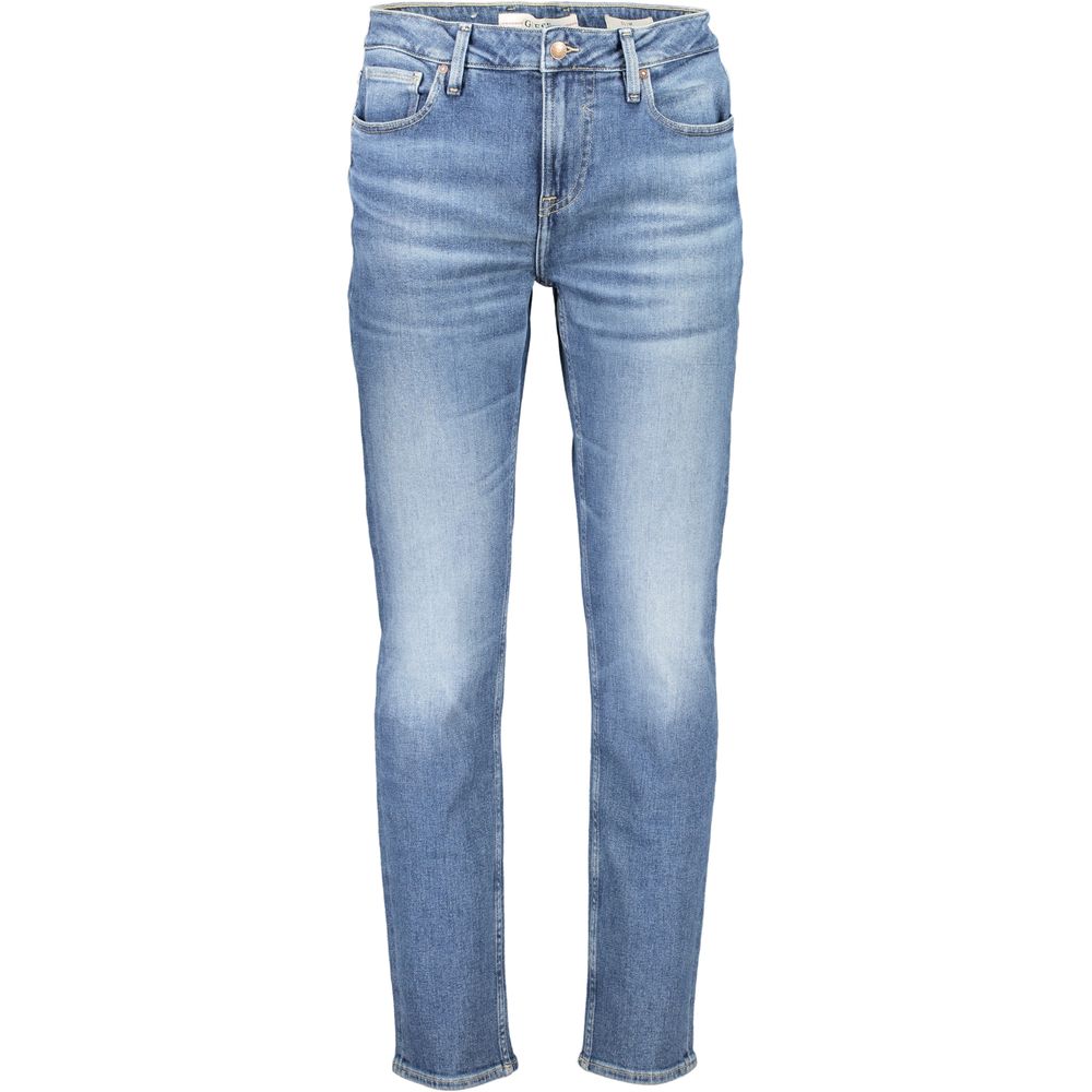 Guess Jeans Blue Cotton Jeans & Pant Guess Jeans Light Slate Gray