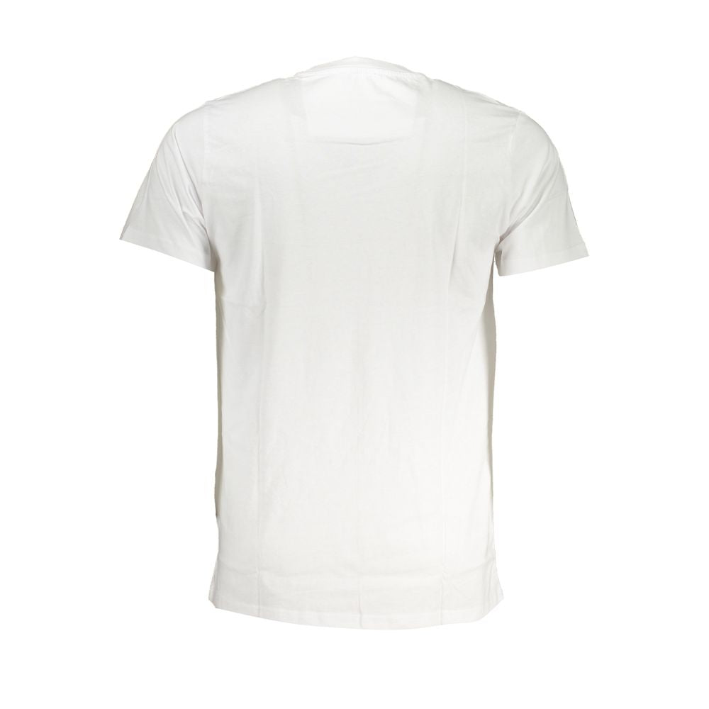 Cavalli Class White Cotton T-Shirt Cavalli Class Beige