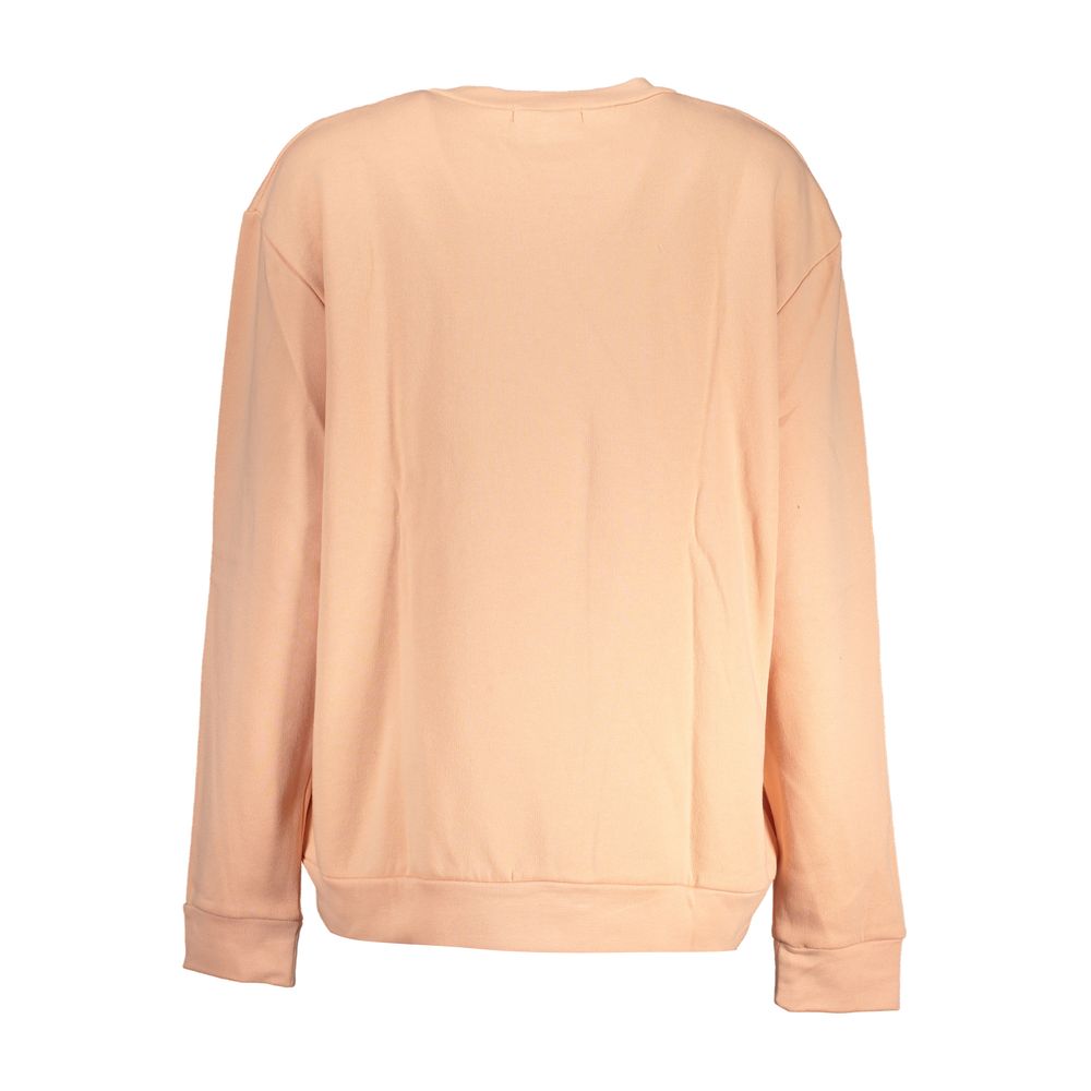 Cavalli Class Elegant Long-Sleeved Pink Fleece Sweatshirt Cavalli Class Wheat