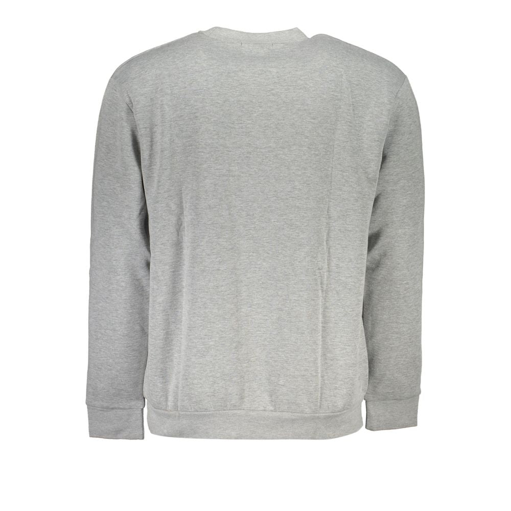 Cavalli Class Gray Cotton Men Sweater Cavalli Class Dark Gray