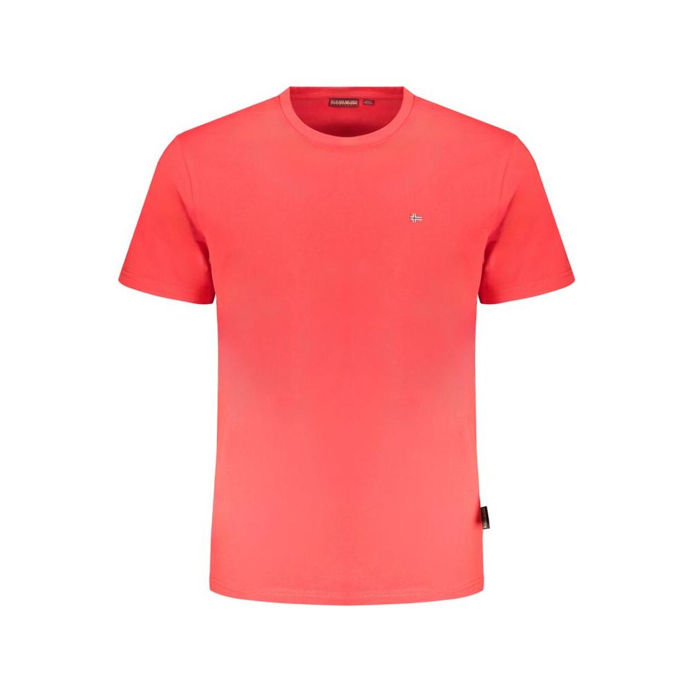 Napapijri Red Cotton T-Shirt Napapijri Tomato